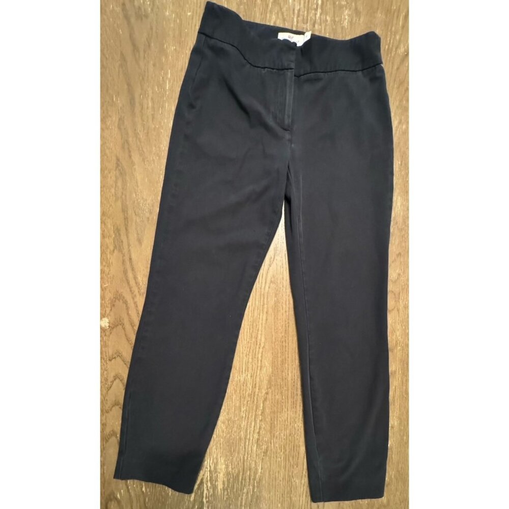 vineyard vines women black pants trouser ankle pockets size 2 preppy Office